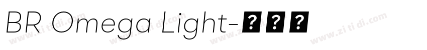 BR Omega Light字体转换